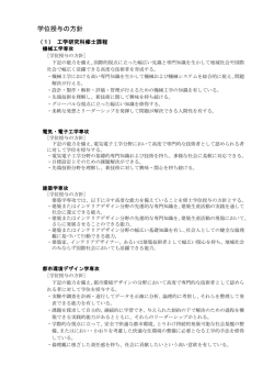 学位授与の方針