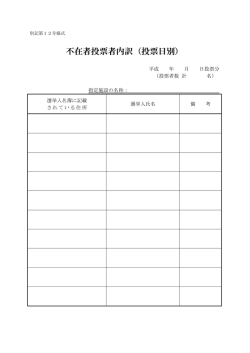 不在者投票者内訳（投票日別）