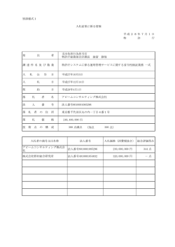 別添様式1 円 （加点 点） 円 点 円 点 総合評価得点 アビーム