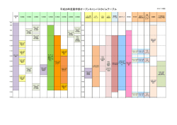 平成28年度農学部オープンキャンパスタイムテーブル