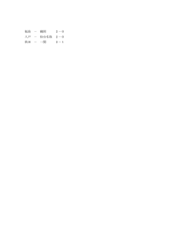 福島 － 鶴岡 2－0 八戸 － 仙台名取 2－0 秋田 － 一関 2－1
