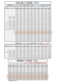 北総交通バス時刻表（平日）
