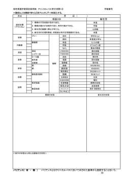 印 月 日 （ ） 術後3日 新生児 バリアンス( 有 ・ 無 ） バリア