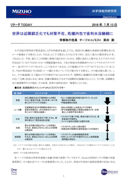 世界は近隣窮乏化でも対策不在、危機内包で金利