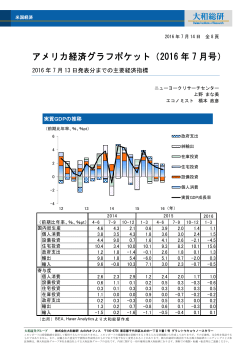 アメリカ経済グラフポケット（2016 年 7 月号）