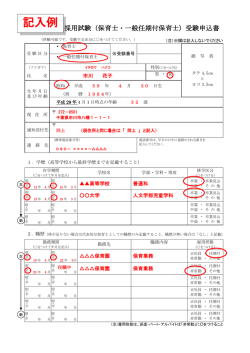 （記載例）及び会場案内図