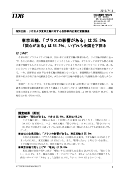 東京五輪、「プラスの影響がある」は 25.3