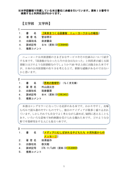 【文学部 文学科】