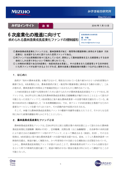 6 次産業化の推進に向けて