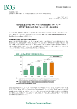 2015年末の預り資産額は71.4兆ドル 運用預り資産の成長率は1%に