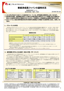新経済成長ジャパンの運用状況