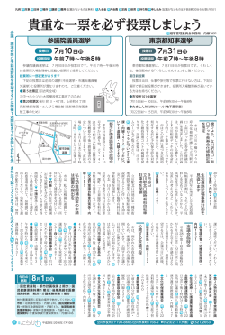 参議院議員選挙 東京都知事選挙