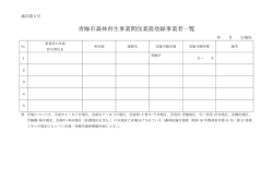様式第5号登録事業者一覧(間伐)（PDF：72KB）