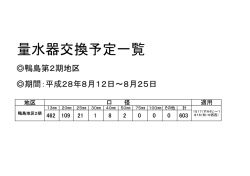 （鴨島地区2期）(集計表).