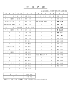 役 員 名 簿 - 公益社団法人建設荷役車両安全技術協会