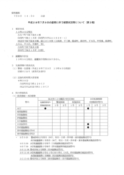 Page 1 資料提供 7月9日 14:50 公表 平成28年7月9日の豪雨に伴う