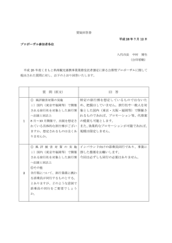 質疑回答書