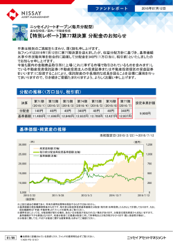 【特別レポート】第77期決算分配金のお知らせ