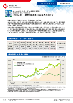 【特別レポート】第77期決算分配金のお知らせ