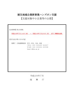 公募要項 - 復興庁