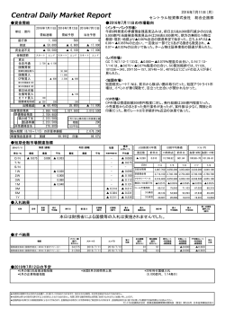 Central Daily Market Report