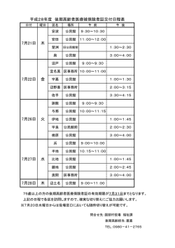 H28後期高齢保険証切替日程