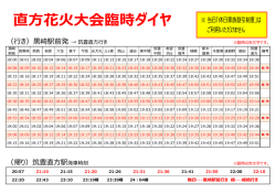 （行き）黒崎駅前発 → 筑豊直方行き （帰り）筑豊直方駅発車時刻