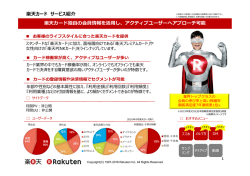 楽天カード サービス紹介 楽天カード独自の会員情報を