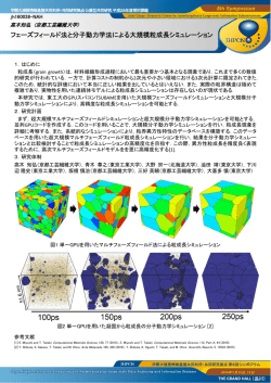 フェーズフィールド法と分子動力学法による大規模粒成長