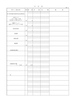 内 訳 書 NO- 1 費 目 委託名称 単位数 量 単 価 金 額 摘 要 本 9 9