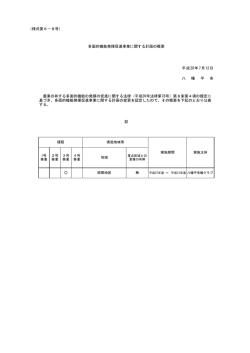 （様式第6－8号） 多面的機能発揮促進事業に関する計画の概要 平成28