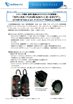 ロマンスカーペットボトルカバー（大・小タイプ）