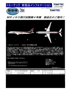 1/400スケールモデル MRJ90 飛行試験機4号機 MRJ（Mitsubishi
