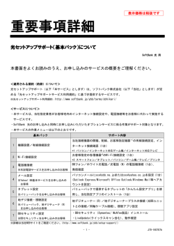 重要事項詳細 - ソフトバンク