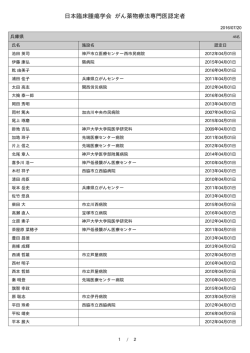 兵庫 - 日本臨床腫瘍学会