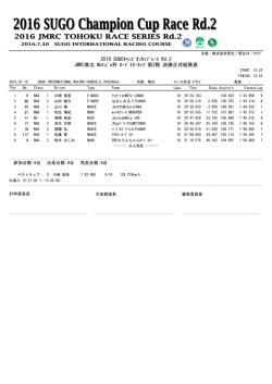 公式決勝結果