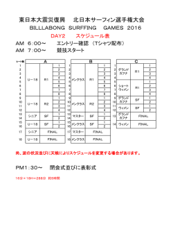 東日本大震災復興 北日本サーフィン選手権大会