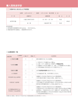 出願に必要な書類一覧 （編入学）