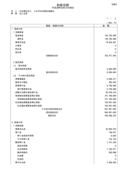 平成27年度 一般会計 財産目録 - 社会福祉法人 小山市社会福祉協議会