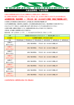 ブリヂストン日の出オープンジュニア インフォメーション - JOP