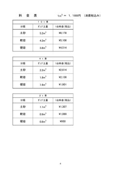 料 金 表