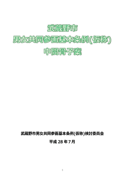 武蔵野市男女共同参画基本条例(仮称)検討委員会 平成 28 年7月