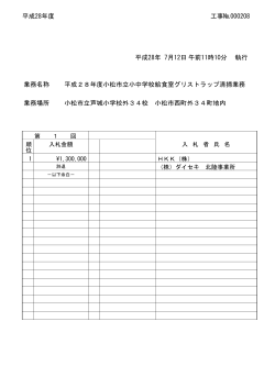 平成28年度 工事№000208 平成28年 7月12日 執行 午前11時