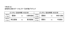7月9日(土) 会場:時之栖スポーツセンターうさぎ島グラウンド 関東C vs