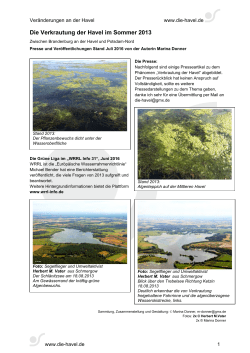 Die Verkrautung der Havel im Sommer 2013