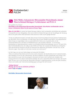 Dirk M&uuml;ller, bekanntester B&ouml;rsenmakler Deutschlands, nimmt Platz