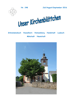 Nr. 248 Unser Kirchenblättchen Juli_August_September 2016