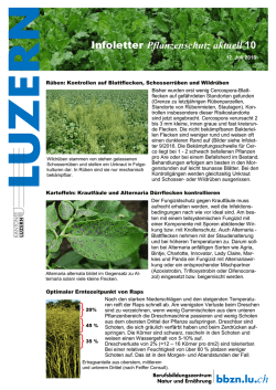 Infoletter Pflanzenschutz aktuell 10/2016