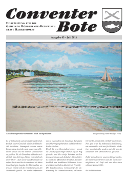 Ausgabe 45 – Juli 2016 - Gemeinde Börgerende