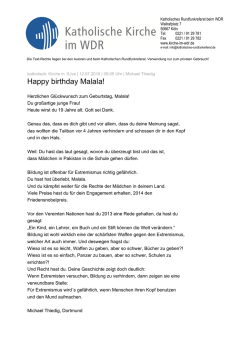 Happy birthday Malala!